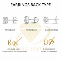 Anting-anting berlian buatan laboratorium, safir merah muda, dan ruby potongan hati, bertahtakan emas 14K, warna-warni, hadiah Valentine untuknya