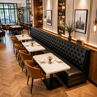 Meubles de restaurant personnalisables, banquette rembourrée commerciale, ensemble de canapés pour café, hôtel, fabrication OEM robuste