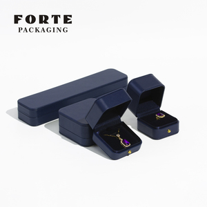 FORTE Packaging PU Luxury <b>Gift</b> Box Jewelry Packaging Bracelet Necklace <b>Earring</b> Ring <b>Boxes</b> Leather Jewelry Box - Product Image 5