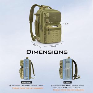 Free sample <b>Fishing</b> <b>Tackle</b> Backpack - 43L Large Waterproof <b>Fishing</b> Bag with Rod Holders & 3 <b>Tackle</b> Boxes - Fish <b>Tackle</b> - Product Image 2