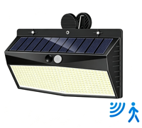 Lampe solaire d'extérieur pour cour, 176/468/140/368/138 LED, détecteur de mouvement, étanche, éclairage nocturne pour jardin et paysage