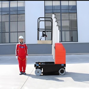 4m 6M 8M 10m 12M 14m cột nhôm di động thủy lực điện một người nâng hai người nâng thang thang nâng với bánh xe - Product Image 5