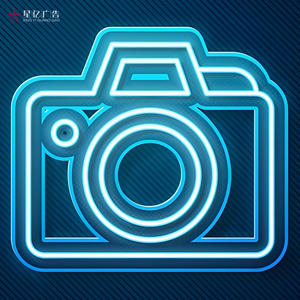 Lumière murale en forme d'appareil photo au néon <span class=keywords><strong>LED</strong></span> personnalisable pour la publicité, décoration murale, studios photo, magasins d'appareils photo - Product Image 2