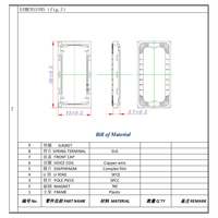 KBE KAIBOER KBE-2613 Haut-parleur à diaphragme en aluminium à film composite ultra-fin 26*13mm 8 Ohms 2 Watts IP67 Étanche Néodyme