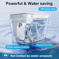 WC intelligent à nettoyage oscillant, température et pression de l'eau réglables, télécommande, vente directe usine