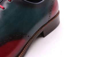 Chaussures Richelieu décontractées faites à la main pour hommes, à lacets, style habillé - Product Image 5