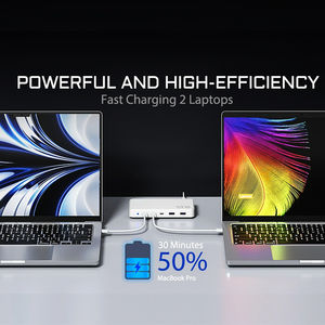 工厂GaN 120W多端口充电器，适用于<span class=keywords><strong>2</strong></span>台笔记本电脑智能手机6端口USB C型PD充电器USB台式快速充电器 - Product Image 5