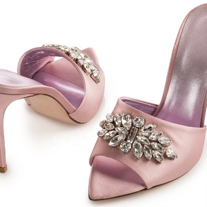 Zapatos de Tacón Alto Elegantes y de Lujo para Mujer, Sandalias de Tacón de Aguja con Pedrería Brillante, Zapatos de Fiesta para Mujer - Product Image 1