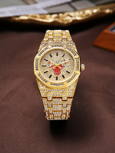 Reloj de Cuarzo con Diseño de Toro, Estilo Ejecutivo, Esfera de Cristal, 37mm, Alta Calidad, para Uso Diario, Unisex - Product Image 3