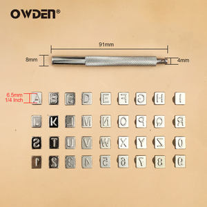 Ensemble professionnel d'outils de passe-temps en cuir 37 pièces OWDEN usine lettres d'estampage de l'alphabet pour l'artisanat du cuir estampage de lettres de numéro - Product Image 3