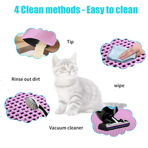 Waterproof <b>EVA</b> Fabric Splash Proof House Clean Cat Litter Catching Mat Prevents Messy Floors Cat Litter Mat - Product Image 2
