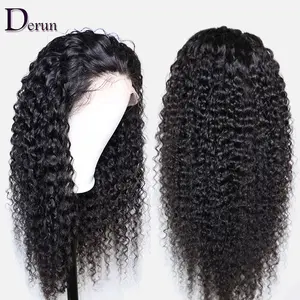 New Fake Scalp Kinky Curly 13*6 Lace Frontal Wigs Raw Indian Virgin Human Hair For Black Women