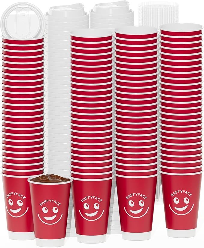 Wholesale Custom Printed Disposable paper Cup Take Away Cardboard Coffee Paper Cup with lids