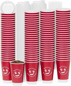 Vasos de papel desechables personalizados al por mayor para llevar, vasos de cartón para café con tapas - Product Image 1