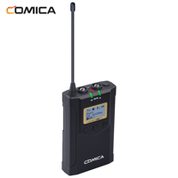 Microphone sans fil UHF portable COMICA CVM-WM100 PLUS (C) - Noir pour caméra/caméscope/smartphone, diffusion en direct
