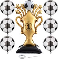 Kit d'arche de ballons pour fête d'anniversaire sur le thème du football, ballons en forme de ballon de football pour la décoration de fond de fête d'anniversaire sportive pour garçon