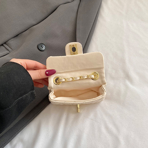 Wholesale 2026 Women Fashion Chain Handbag Diamond Lattice Embroidery Thread Mini <b>Square</b> Crossbody Purse - Product Image 3