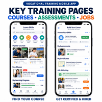 Développement d'applications de formation aux compétences professionnelles personnalisées pour iOS et Android avec bibliothèque de cours et évaluations pratiques LionCreate