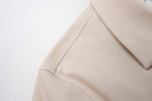 Veste en tricot à col et fermeture éclair intégrale minimaliste pour <span class=keywords><strong>homme</strong></span> de haute qualité - Tissu doux beige, chemise décontractée - Product Image 5