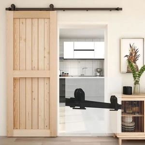 Juego de Herrajes para Puerta Corredera WEKIS, Juego de Rodillos en Forma de T con Rodillos Negros Resistentes, Acero Duradero, Latón, Cocina al Aire Libre - Product Image 6