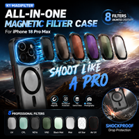 Kit d'objectifs photo magnétiques tout-en-un GIAI pour iPhone 18 Pro Max : UV, ND, CPL, 6X Star, Black Mist, VND