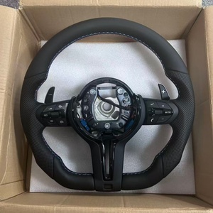 Volante de Coche de Cuero Completo con Base Plana para <span class=keywords><strong>BMW</strong></span> F30 F10 F21 F22 F15 F16 F45 F32 X1 X2 X3 X4 E70 E90, Modelo Plug and Play - Product Image 1