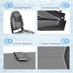 Bestseller Wasserdichte Bootssitze mit Individuellem Logo, Klappbare Marine-Bootssitze mit Hoher Rückenlehne - Product Image 5