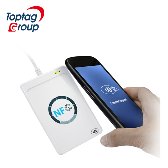 Portable 13.56MHz RFID ISO14443 USB Contactless NFC Card Reader ACR122U ABS Material 3-5cm Reading Distance CCID Compliance