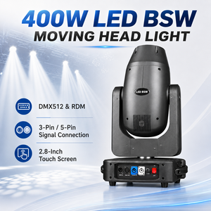 ไฟหัวขยับ LED RGBW 3-in-1 BSW 400W CMY CTO แบบลำแสง สปอต และวอช DMX512 สำหรับคอนเสิร์ต เวที และโรงละคร - Product Image 4