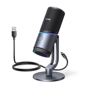 Microphone UGREEN pour PC, micro USB avec lumières RGB, bouton de sourdine, 24 bits/96 kHz, directivité cardioïde, contrôle du <span class=keywords><strong>volume</strong></span>, microphone filaire - Product Image 1