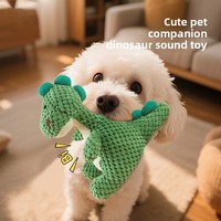 Jouet pour chien interactif sonore en peluche résistant aux morsures AnYue Dinosaur, saveur originale, pour chiens de petite et moyenne taille, usage quotidien