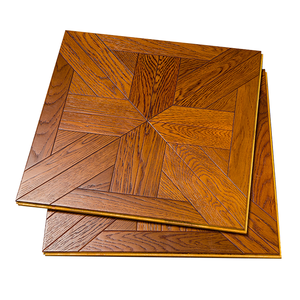 Parquet en bois d'ingénierie artistique multicouche en chêne brossé EN717-1 Grade AB, installation facile, système T&G 14 mm, pour projets commerciaux - Product Image 1