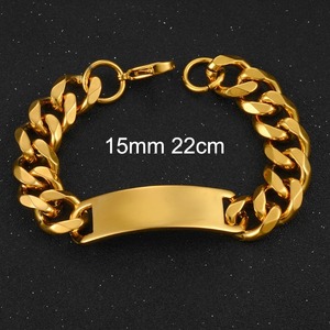 Pulsera de Acero Inoxidable Estilo Nuevo en Color Dorado para Hombre, Cadena Cubana para Mujer, Joyería de Moda Hip Hop Punk de Alta Calidad - Product Image 4