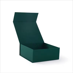 Dark Green Kraft Paper Folding Gift <b>Box</b> Custom Design for <b>Dresses</b> & Perfume Display Factory-Made for Gifting Packaging - Product Image 3