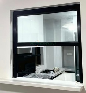 Finestre scorrevoli in lega di alluminio a ghigliottina singola, stile americano moderno, a doppio vetro Low-<span class=keywords><strong>E</strong></span>, con zanzariera in acciaio inossidabile per villa - Product Image 6