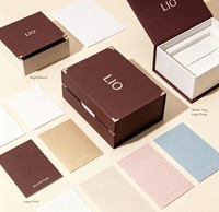 Boîtes cadeaux magnétiques de luxe pour bijoux, emballage rigide en carton avec logo personnalisé imprimé pour bagues, colliers et ensembles de bijoux haut de gamme
