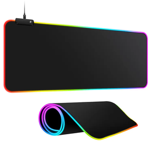 Tapis de jeu pour clavier de grande taille avec LED, tapis de souris RGB personnalisé avec logo, grand tapis de souris, tapis antidérapant pour bureau - Product Image 1