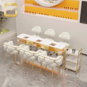 nail table manicure manufacturer with elegant manicure table gold metal for manicure table set with vacuum