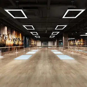 長方形ハンギングランプスタジオオフィスビルショッピングモールクラブプロジェクトリニアライトLedスクエアペンダントライト