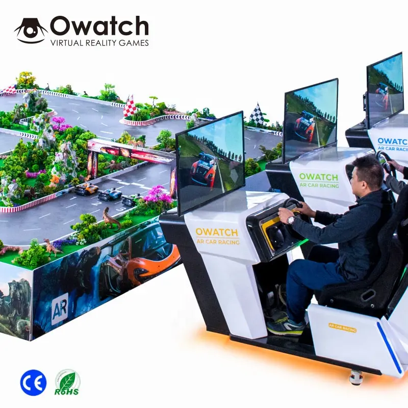 2024 رائج آلة لعبة سيارة سباق إلكترونية لعبة الواقع المعزز للحديقة المتحركة مركز ألعاب الحديقة