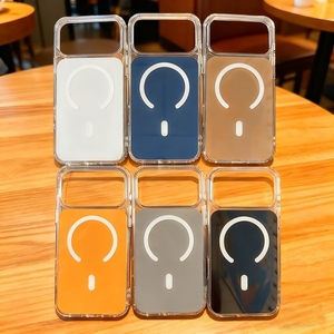 Coque de téléphone magnétique couleur originale antichoc en TPU acrylique transparent pour iPhone 17 Air 16 15 14 Pro Max - Product Image 3