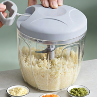 Petit hachoir manuel à cordes avec 5 lames en silicone pour légumes, trancheuse, hachoir, râpe, outil à légumes et fruits à petits trous