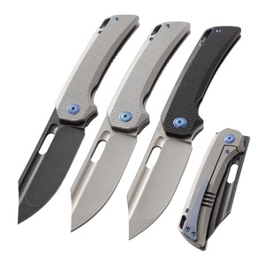 سكين قابل للطي بمقبض من سبائك التيتانيوم الراقية مع دعم M390 OEM للتخييم في الهواء الطلق - Product Image 1