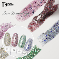 Esmalte de Uñas en Gel BD Laser Shiny Diamond, Colección de Esmaltes de Uñas en Gel Reflectantes Disco Súper Modernos, Esmalte de Uñas en Gel con Brillo de Diamante Láser Único