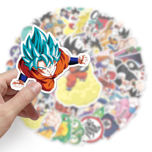 50 autocollants décoratifs en PVC imperméables pour bagages, fenêtres de voiture, ordinateurs portables, DRAGON <span class=keywords><strong>BAII</strong></span> Z Son Goku Vegeta Buu Bulma, autocollants de dessins animés, autocollants d'anime - Product Image 6