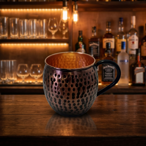 Taza de Cobre Puro de Lujo con Doble Pared y Cepillo de Limpieza - Artesanía India Elegante y Duradera para Uso en la Oficina - Product Image 3