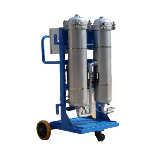 Portable oil purifier machine flushing hydraulic oil bulldozers, excavators and wheel loaders