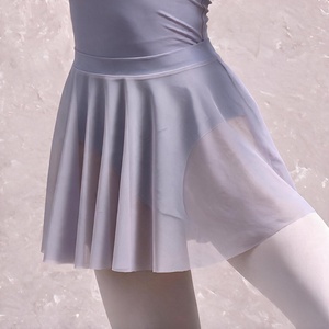 Jupe de danse plissée en mousseline rose, taille ajustable, jupe tutu pour l'entraînement et les spectacles - Product Image 4
