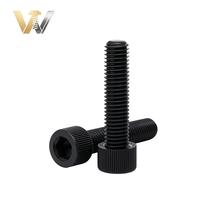 Vis à tête hexagonale M3 M4 M5 M6 M8-M12 en nylon noir, vis à tête hexagonale isolante moletée cylindrique