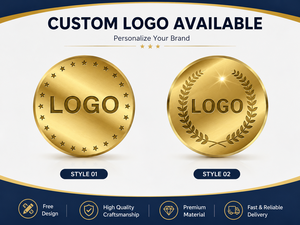 Pièces de monnaie vierges en alliage de zinc durable avec finition plaquée pour cadeau promotionnel et logo personnalisable - Product Image 2